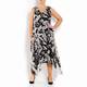ELENA MIRO BLACK AND WHITE PRINT DRESS