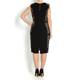 ELENA MIRO lace panel black DRESS with optional sleeves