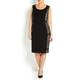 ELENA MIRO lace panel black DRESS with optional sleeves