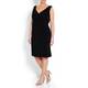 ELENA MIRO black wrap DRESS with optional sleeves