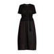 Elena Miro Flax And Crochet Dress Black