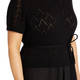 Elena Miro Flax And Crochet Dress Black