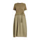 Elena Miro Flax And Crochet Dress Khaki