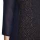 ELENA MIRO NAVY PATTERN BROCADE DRESS WITH OPTIONAL SLEEVES