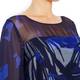 ELENA MIRO royal blue silk chiffon print DRESS