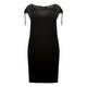 ELENA MIRO sheer yoke black DRESS