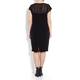 ELENA MIRO sheer yoke black DRESS