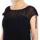 ELENA MIRO sheer yoke black DRESS