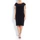 ELENA MIRO sheer yoke black DRESS