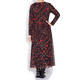 ELENA MIRO PRINT DRESS CHOCOLATE 