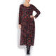 ELENA MIRO PRINT DRESS CHOCOLATE 