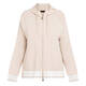 Elena Miro Hooded Zip Cardigan Beige 