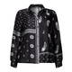 ELENA MIRO BUTTON THROUGH PRINT VISCOSE SHIRT