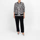 Elena Miro Print Bomber Jacket Black and White  