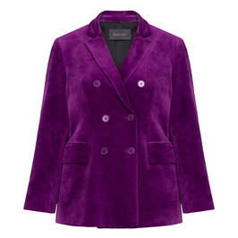 Elena Miro Velvet Blazer Purple - Plus Size Collection