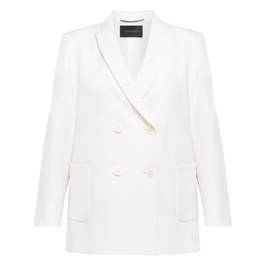Elena Miro Double Breasted Blazer Ivory - Plus Size Collection