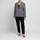 Elena Miro Tailored Stretch Jaquard Geometric Blazer Black