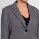 Elena Miro Tailored Stretch Jaquard Geometric Blazer Black