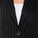 ELENA MIRO PINSTRIPE LINEN JACKET BLACK