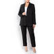 ELENA MIRO PINSTRIPE LINEN JACKET BLACK