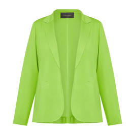 Elena Miro Knit Stitch Blazer Lime Green - Plus Size Collection