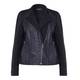 ELENA MIRO LEATHER LOOK MULTI TEXTURE BIKER JACKET