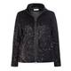 ELENA MIRO SEQUIN AND VELVET ZIP UP JACKET