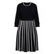 Elena Miro Crepe Viscose Dress Black and White 