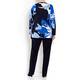 ELENA MIRO ABSTRACT INTARSIA KNITTED TUNIC BLUE