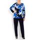 ELENA MIRO ABSTRACT INTARSIA KNITTED TUNIC BLUE