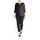 ELENA MIRO BLACK AND LUREX SWEATER