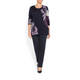 ELENA MIRO INTARSIA WOOL BLEND KNITTED TUNIC NAVY