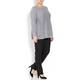 ELENA MIRO GREY CABLE KNIT lacey HEM TUNIC 