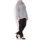 ELENA MIRO GREY CABLE KNIT lacey HEM TUNIC 