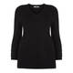 ELENA MIRO BLACK TUNIC WITH PEARL EMBELLISHMENT
