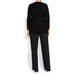 ELENA MIRO BLACK TUNIC WITH PEARL EMBELLISHMENT