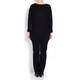 ELENA MIRO black textured KNITTED TUNIC