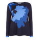 ELENA MIRO BLUE ABSTRACT PRINT SWEATER