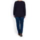 ELENA MIRO BLUE ABSTRACT PRINT SWEATER