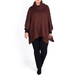 ELENA MIRO KNITTED PONCHO RUST