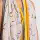 Elena Miro Cotton Blend Printed Scarf Yellow 