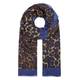 ELENA MIRO LEOPARD PRINT FRINGED SCARF