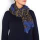 ELENA MIRO LEOPARD PRINT FRINGED SCARF