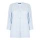 ELENA MIRO smocked linen pinstripe SHIRT