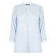 ELENA MIRO smocked linen pinstripe SHIRT