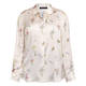 Elena Miro Satin Viscose Printed Shirt Ivory