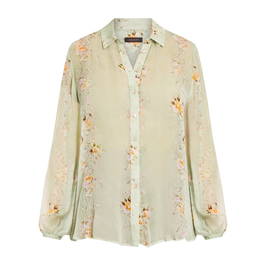 Elena Miro Crepon Viscose Floral Shirt - Plus Size Collection