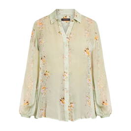 Elena Miro Crepon Viscose Floral Shirt  - Plus Size Collection