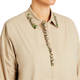 Elena Miro Crystal Embellished Cotton Shirt Sand 