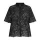 Elena Miro Broderie Anglaise Lace Shirt Black 